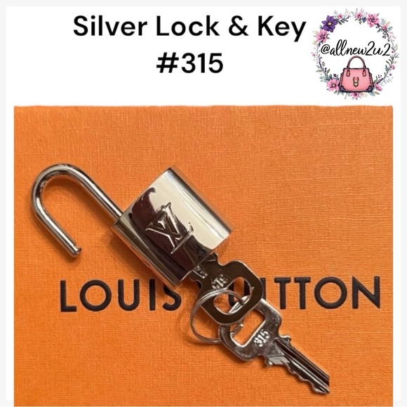 Louis Vuitton RARE SILVER Lock & Key #315 - Picture 1 of 6